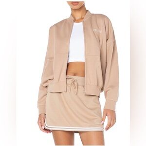 Spalding Beige Bomber Jacket